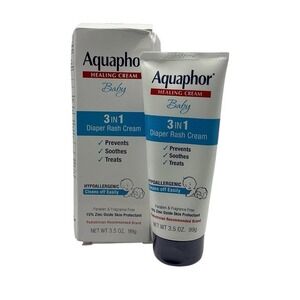 Aquaphor - Baby 3 in 1 Diaper Rash‎ Cream (3.5 oz) - Healing Treatment